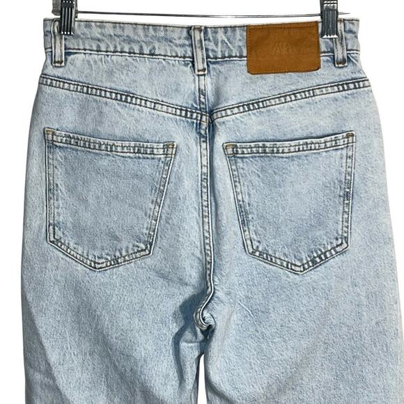 Zara Light Denim Straight Leg Ankle Length Jeans | Women’s Size 4 - Picture 4 of 7